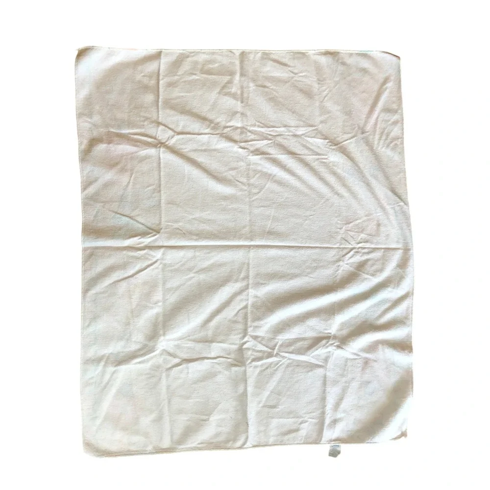 Vintage Carters Baby Receiving Blanket White ABC 123 Bunnies Pastel Cotton 30x40